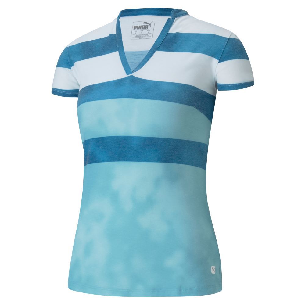 Puma Ladies Dye Stripe Polo Shirt - S & XL Only