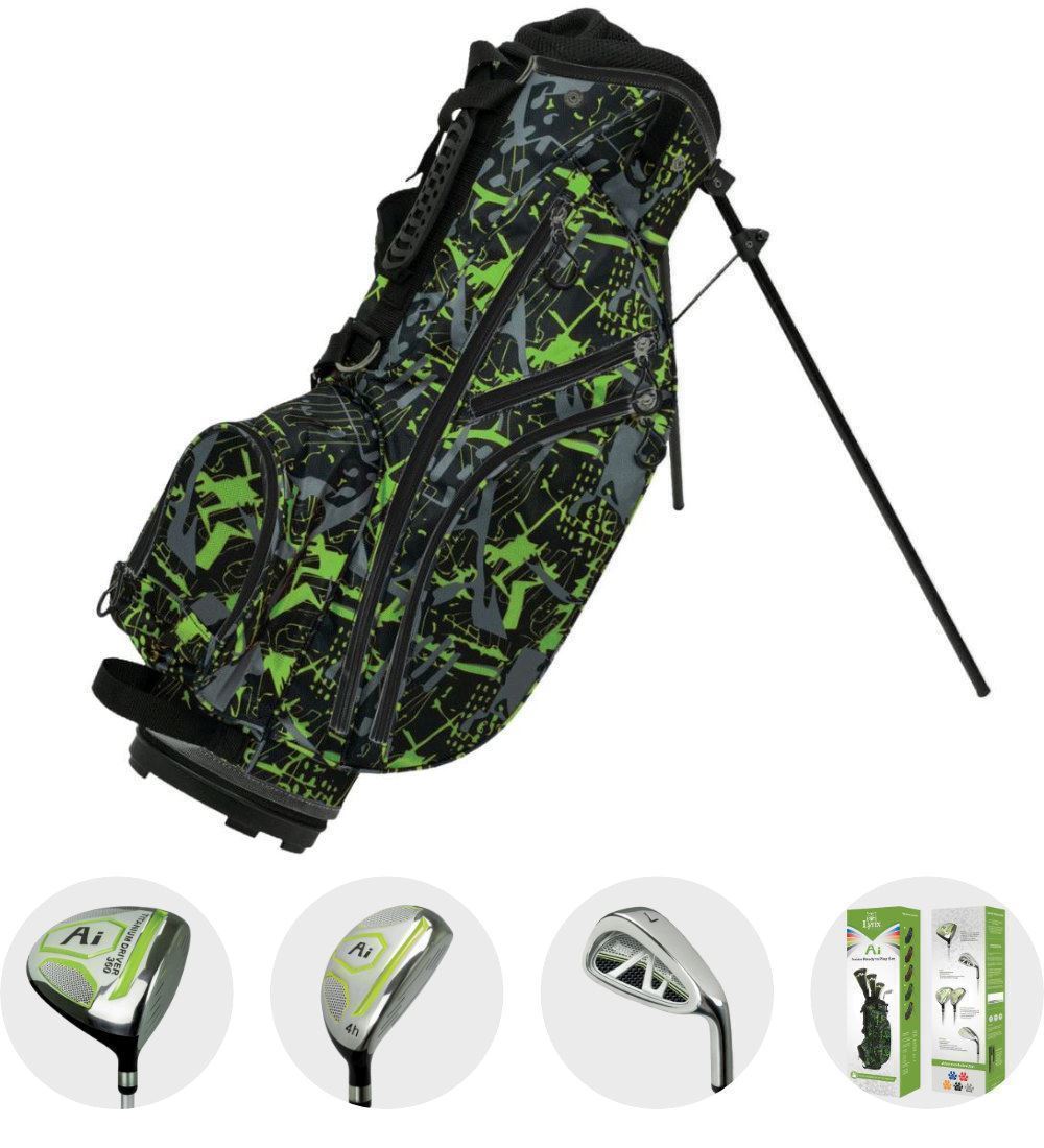 Lynx Ai Junior Golf Package Half Set Green - Child Height: 54"- 57"