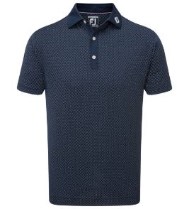 Picture of FootJoy Men's Diamond Dot Print Lisle Golf Polo Shirt