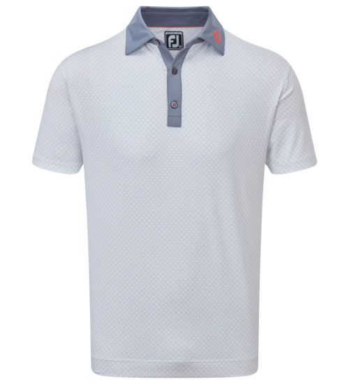 Picture of FootJoy Men's Diamond Dot Print Lisle Golf Polo Shirt