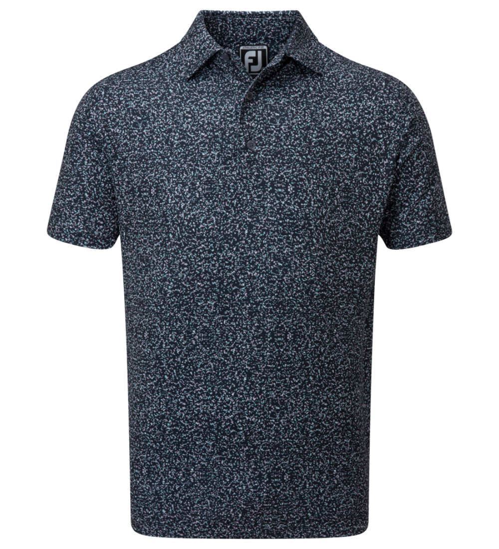 FootJoy Men's Lisle Granite Print Golf Polo Shirt