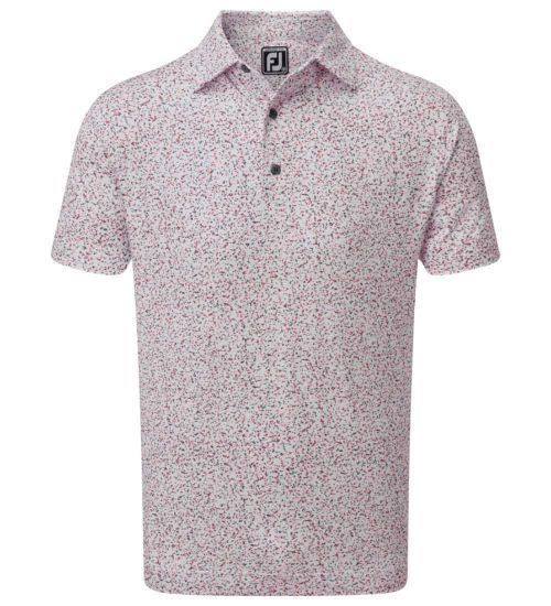 Picture of FootJoy Men's Lisle Granite Print Golf Polo Shirt