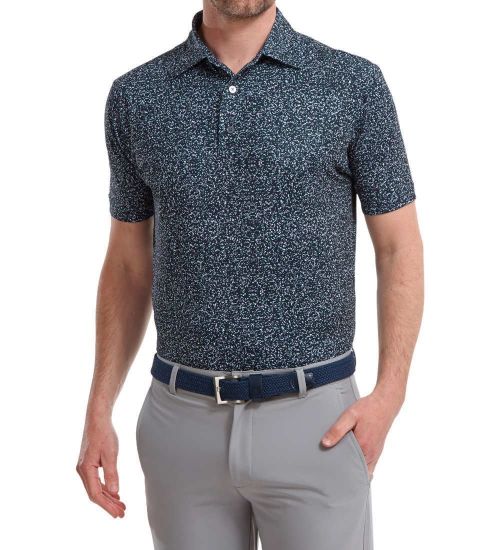 Picture of FootJoy Men's Lisle Granite Print Golf Polo Shirt