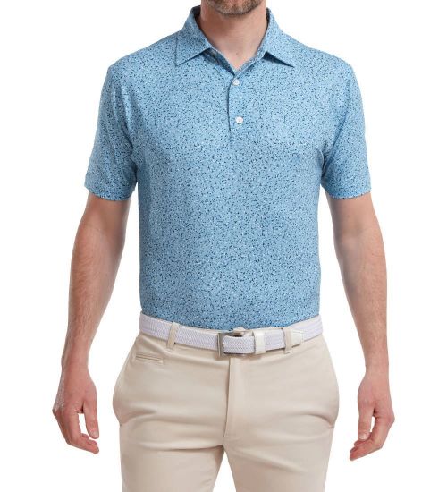 Picture of FootJoy Men's Lisle Granite Print Golf Polo Shirt