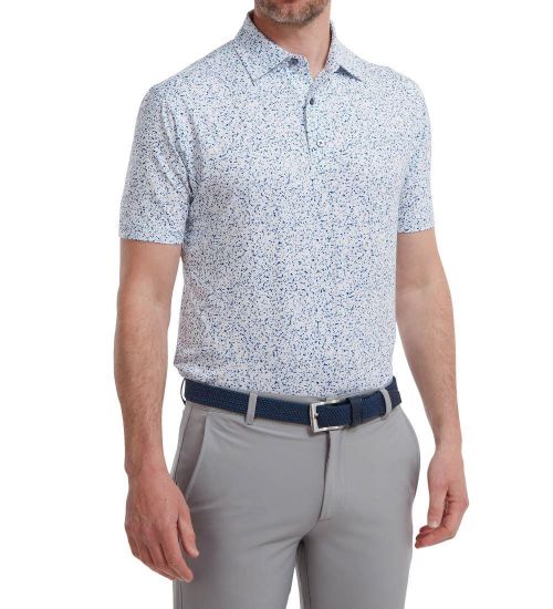 Picture of FootJoy Men's Lisle Granite Print Golf Polo Shirt