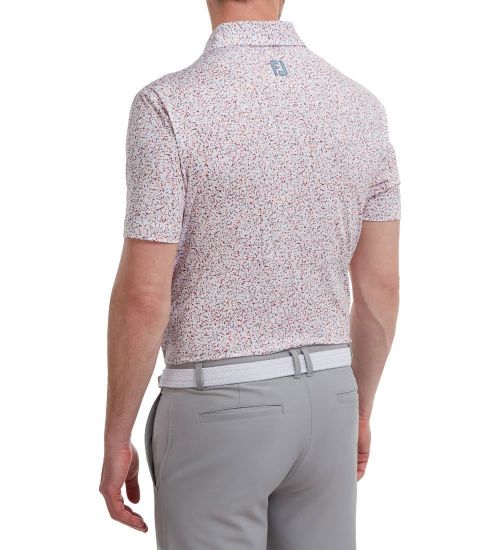 Picture of FootJoy Men's Lisle Granite Print Golf Polo Shirt