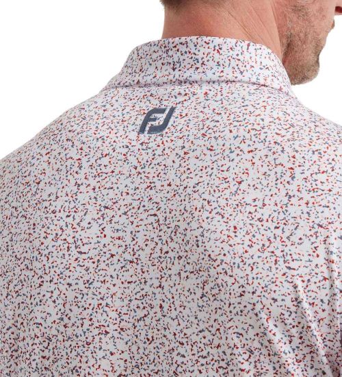 Picture of FootJoy Men's Lisle Granite Print Golf Polo Shirt
