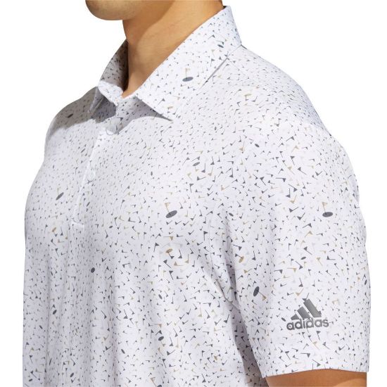 Picture of adidas Men's Flag Print Golf Polo Shirt
