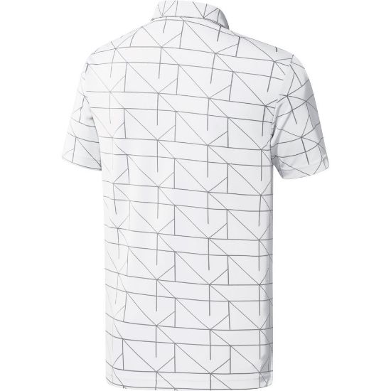 Picture of adidas Men's Primegreen Jacquard Lines Golf Polo Shirt
