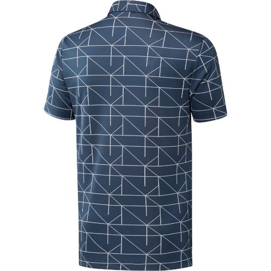 Picture of adidas Men's Primegreen Jacquard Lines Golf Polo Shirt