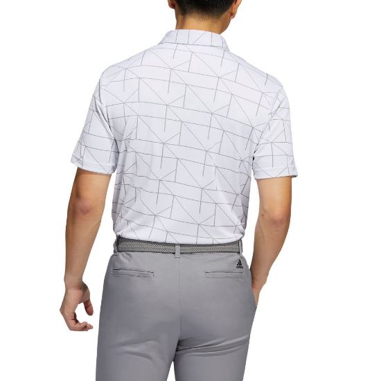 Picture of adidas Men's Primegreen Jacquard Lines Golf Polo Shirt