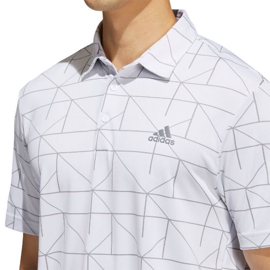 Picture of adidas Men's Primegreen Jacquard Lines Golf Polo Shirt