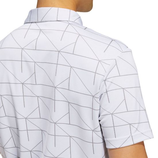 Picture of adidas Men's Primegreen Jacquard Lines Golf Polo Shirt