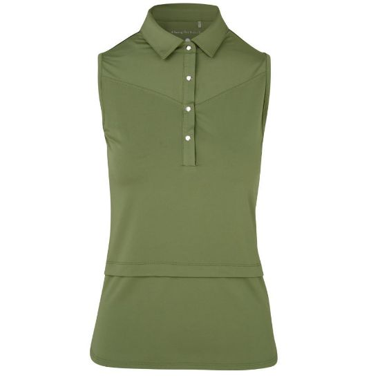 Picture of Swing Out Sister Amelie Sleeveless Golf Polo Shirt - Oli Green