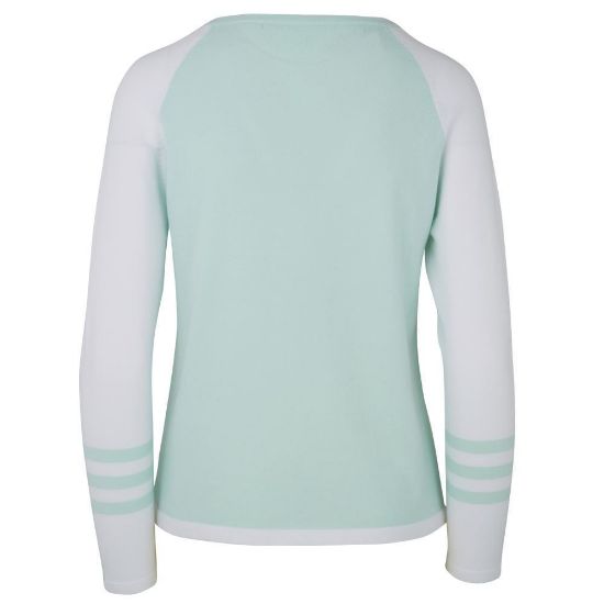 Picture of Swing Out Sister Isabella Golf Sweater - Neon Mint/White