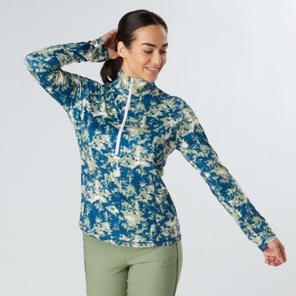 Swing Out Sister Celeste 1/4 Zip Golf Midlayer - Abstract