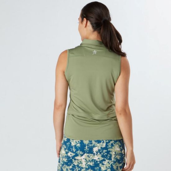 Picture of Swing Out Sister Amelie Sleeveless Golf Polo Shirt - Oli Green