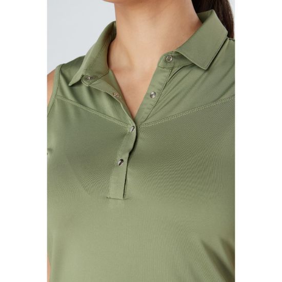 Picture of Swing Out Sister Amelie Sleeveless Golf Polo Shirt - Oli Green