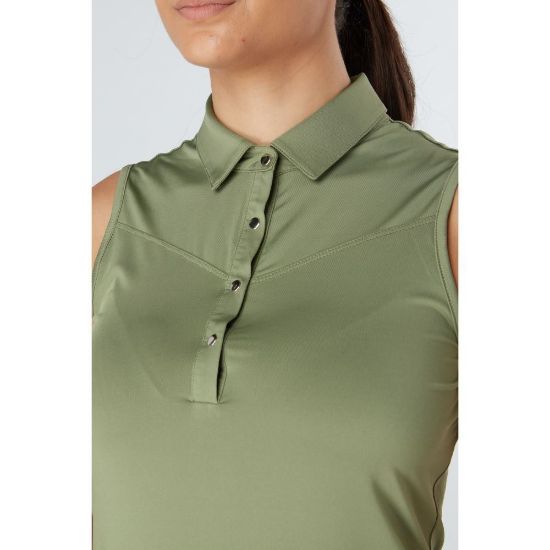 Picture of Swing Out Sister Amelie Sleeveless Golf Polo Shirt - Oli Green