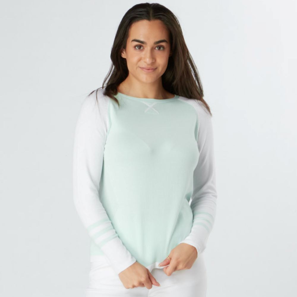 Swing Out Sister Isabella Golf Sweater - Neon Mint/White