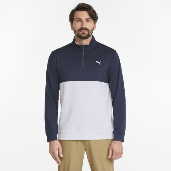 Picture of Puma Gamer Colorblock 1/4 Zip Golf Sweater