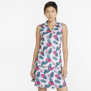 Picture of Puma Ladies Cloudspun Paradise Sleeveless Golf Polo Shirt