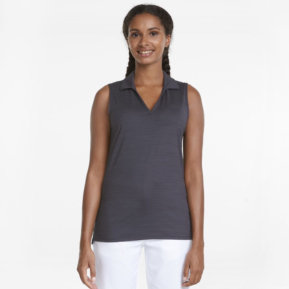 Puma Ladies Cloudspun Coast Sleeveless Golf Polo Shirt