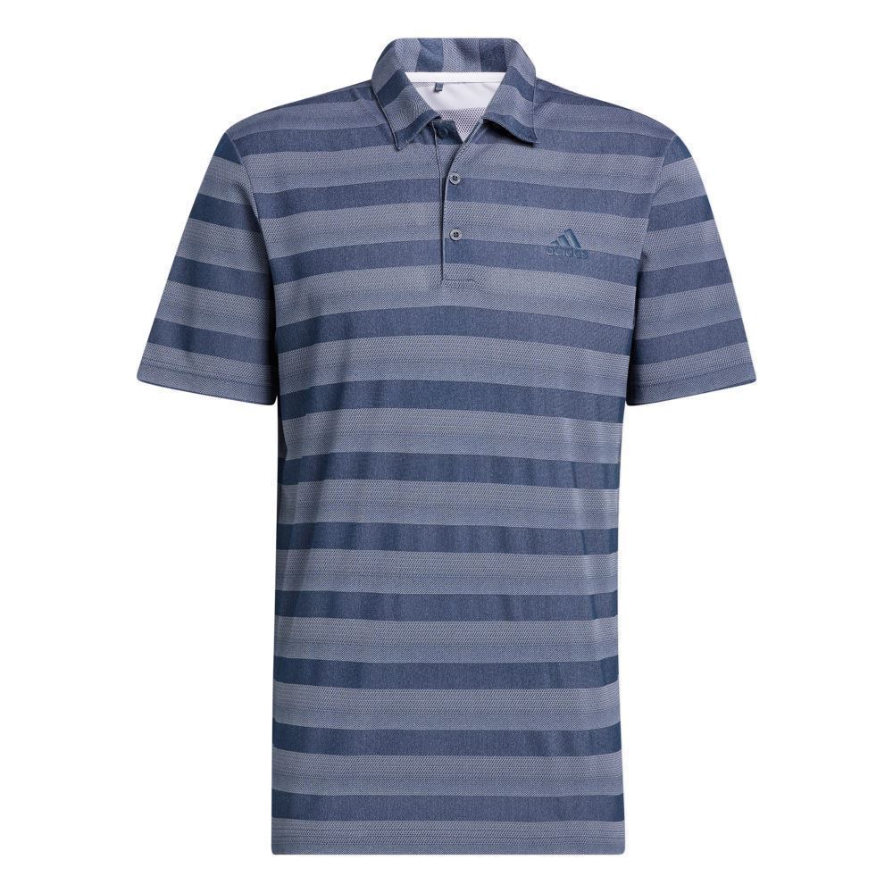 adidas Men's Primegreen 2 Colour Stripe Golf Polo Shirt