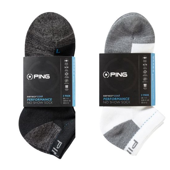 Picture of PING Men's SensorCool No Show Golf Socks - 2 Pack