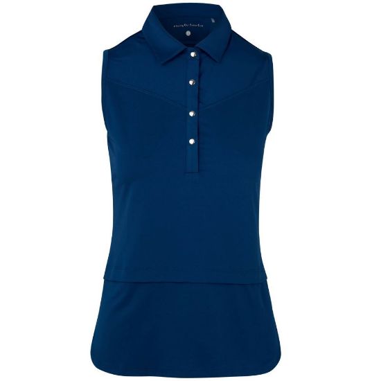Picture of Swing Out Sister Amelie Sleeveless Golf Polo Shirt - Atlantic Blue