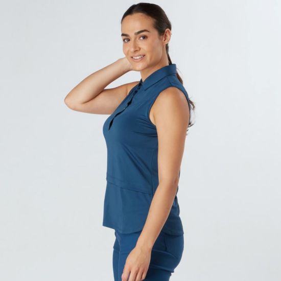 Picture of Swing Out Sister Amelie Sleeveless Golf Polo Shirt - Atlantic Blue