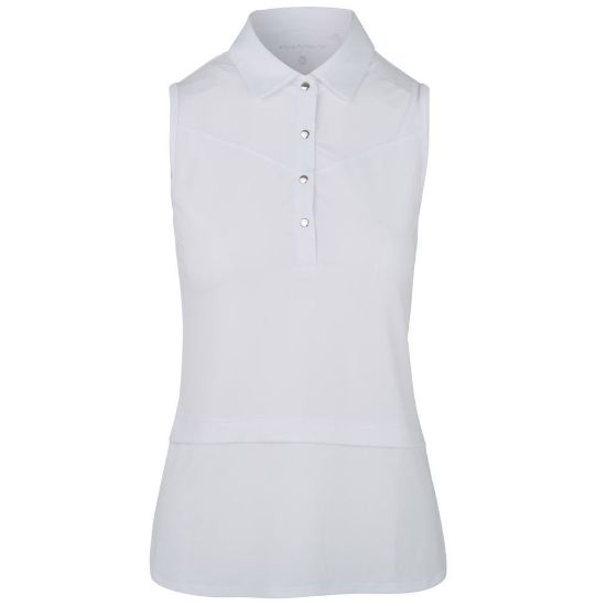 Picture of Swing Out Sister Amelie Sleeveless Golf Polo Shirt - White