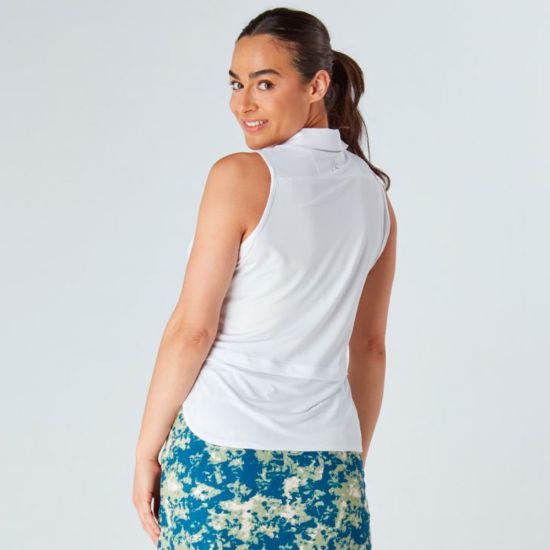 Picture of Swing Out Sister Amelie Sleeveless Golf Polo Shirt - White