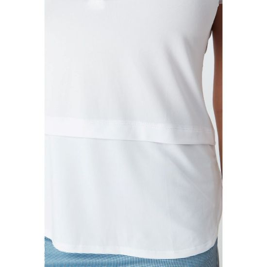 Picture of Swing Out Sister Amelie Sleeveless Golf Polo Shirt - White