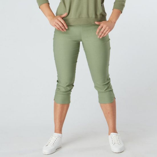 Picture of Swing Out Sister Estelle Pull On Golf Capri - Oli Green