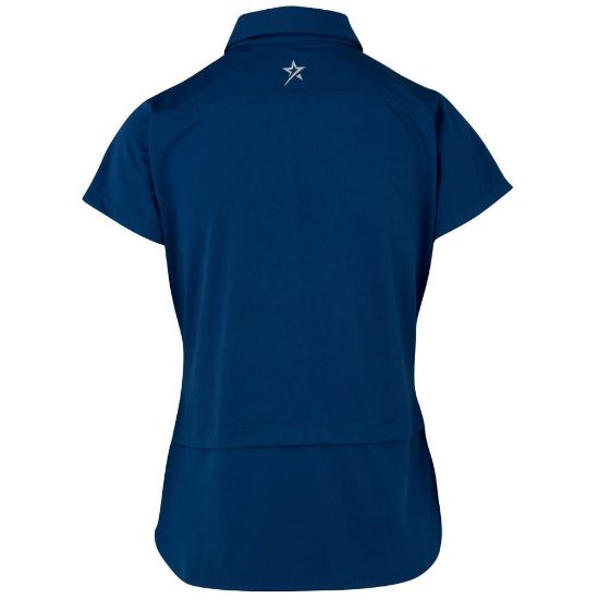 Picture of Swing Out Sister Amelie Cap Sleeve Golf Polo Shirt - Atlantic Blue