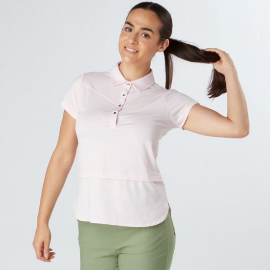 Picture of Swing Out Sister Amelie Cap Sleeve Golf Polo Shirt - Cherry Blossom