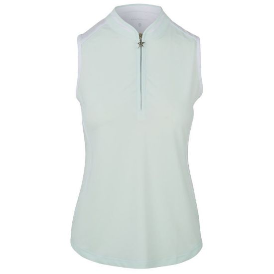 Picture of Swing Out Sister Esme Sleeveless Golf Polo Shirt - Mint/White
