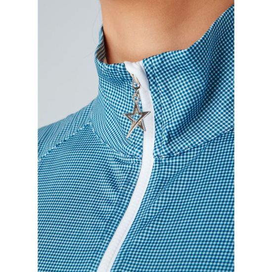 Picture of Swing Out Sister Celeste 1/4 Zip Golf Midlayer - Gingham
