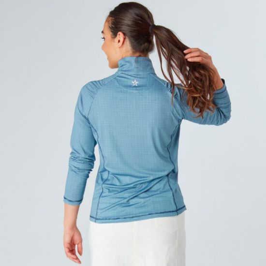 Picture of Swing Out Sister Celeste 1/4 Zip Golf Midlayer - Gingham