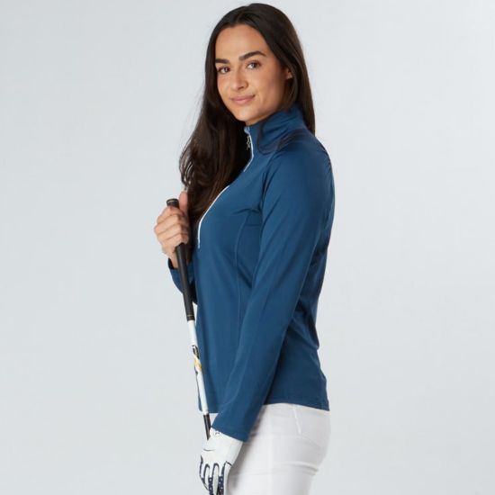 Picture of Swing Out Sister Celeste 1/4 Zip Golf Midlayer - Atlantic Blue