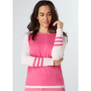 Picture of Swing Out Sister Isabella Golf Sweater - Pink Glo/Cherry Blossom