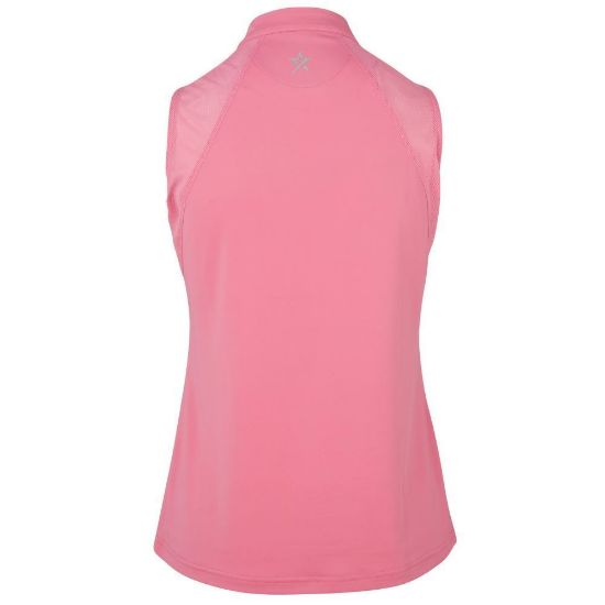 Picture of Swing Out Sister Simone Sleeveless Golf Polo Shirt - Pink Glo