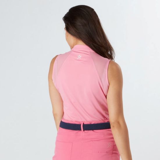 Picture of Swing Out Sister Simone Sleeveless Golf Polo Shirt - Pink Glo