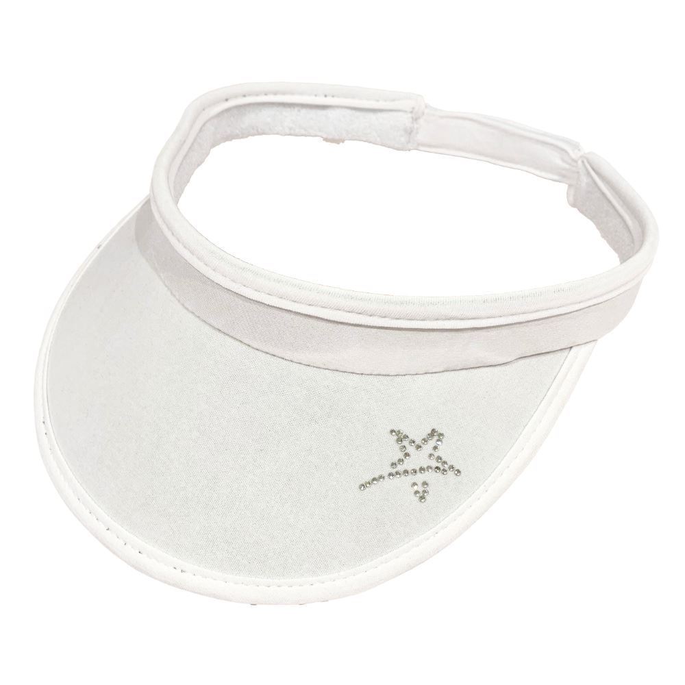Swing Out Sister Yvette Pattern Golf Visor - White