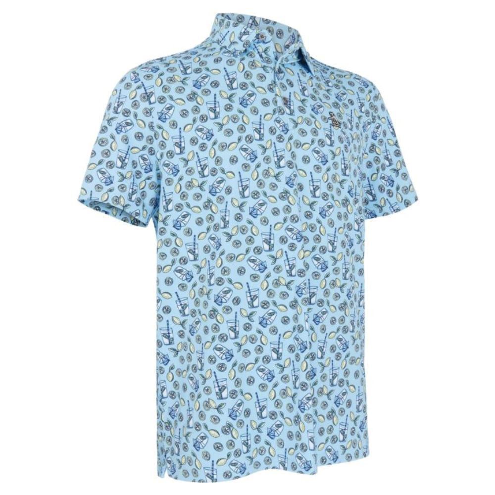 Original Penguin Men's Allover Lemonade Print Golf Polo Shirt