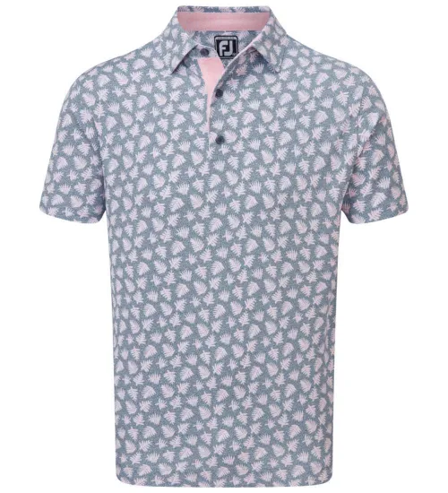 Picture of FootJoy Men's Shadow Palm Print Golf Polo Shirt